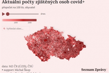 Čerstvá data, jak se šíří virus. Unikátní mapa všech obcí v Česku.