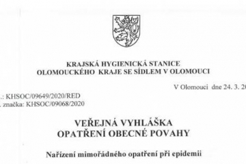 KHS_Veřejná vyhláška opatření obecné povahy ze dne 24.3.2020